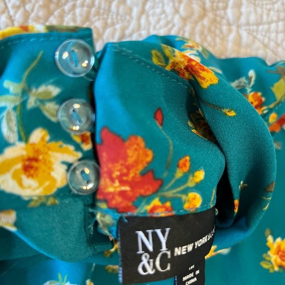 NY&C TALL BOW-NECK HALTERNECK BLOUSE, SIZE M - Picture 10 of 14